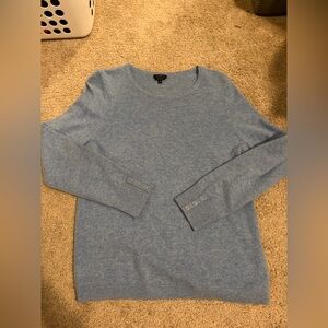 Talbots Sky Blue Cashmere Crew Neck Sweater